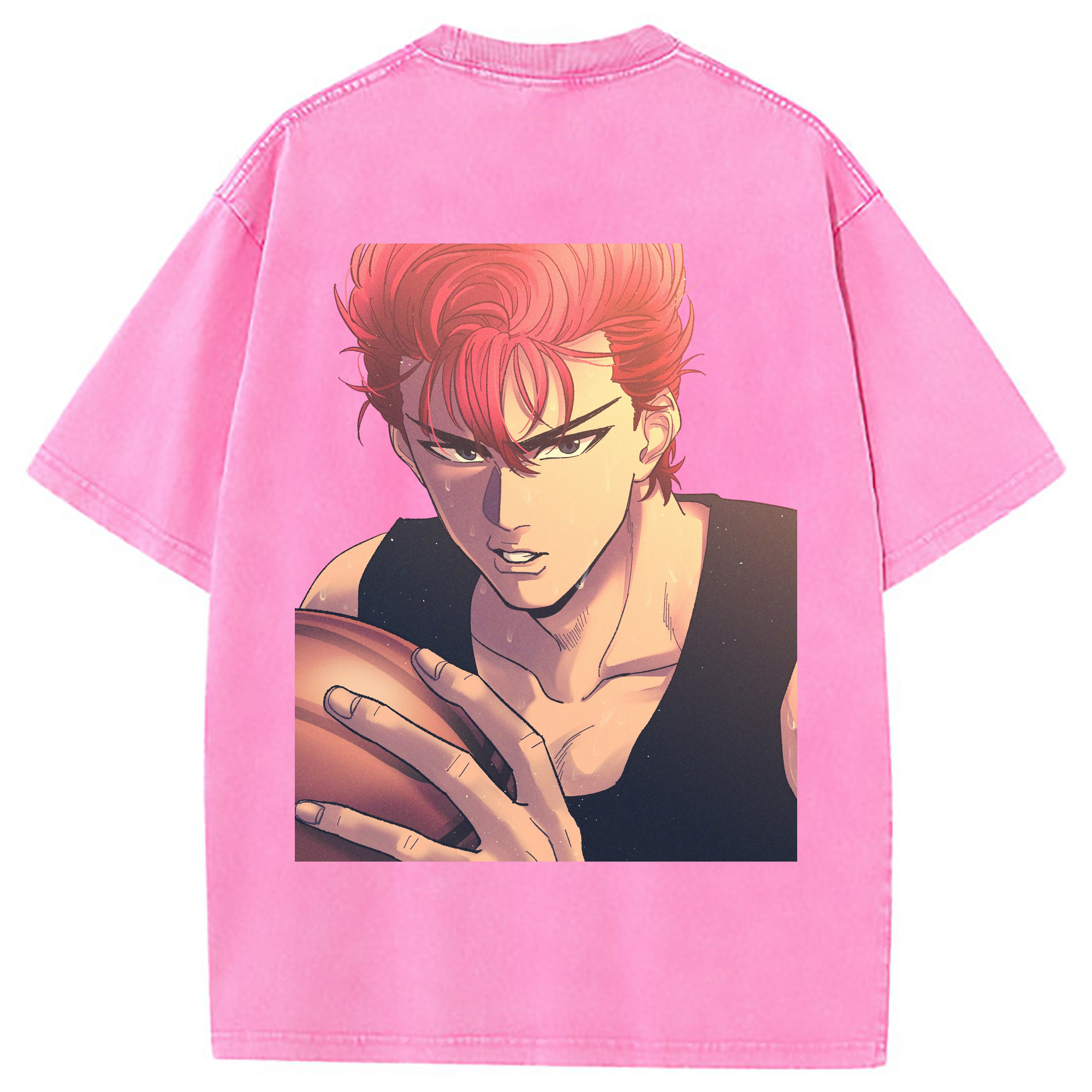 （画像用） SLAM DUNK／スラムダンク 綿100% ヴィンテージ風 半袖Tシャツ（背面プリント）